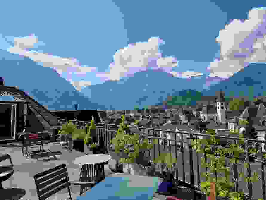 Aussicht von der Aarmühle-Suite