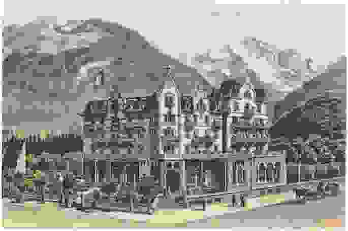 Vintage and adults hotel Carlton-Europe Interlaken history
