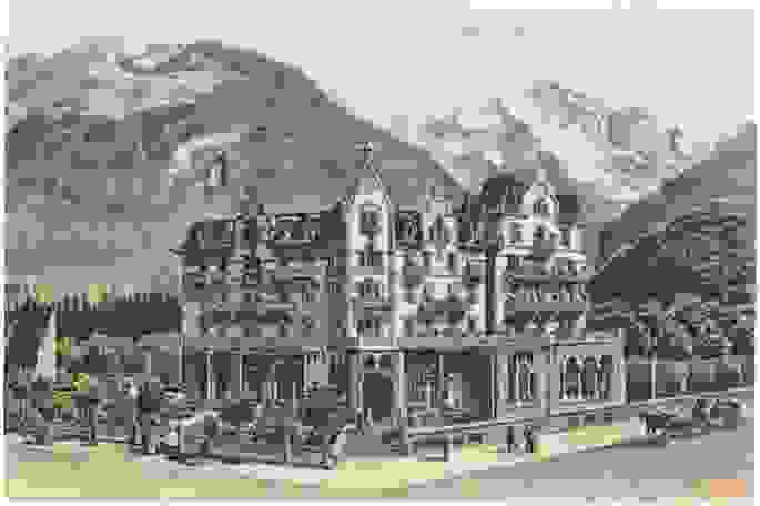 Hotel Carlton-Europe Interlaken Gemälde historisch