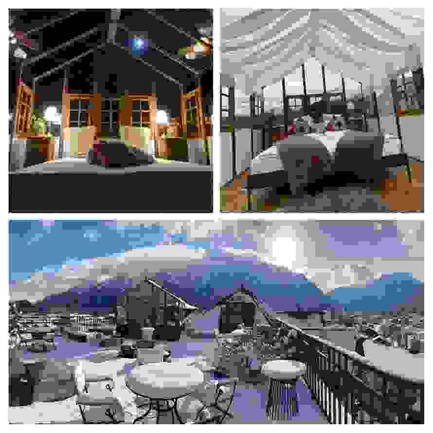 Aarmühle-Suite – Dachterrasse mit Outdoor-Bett