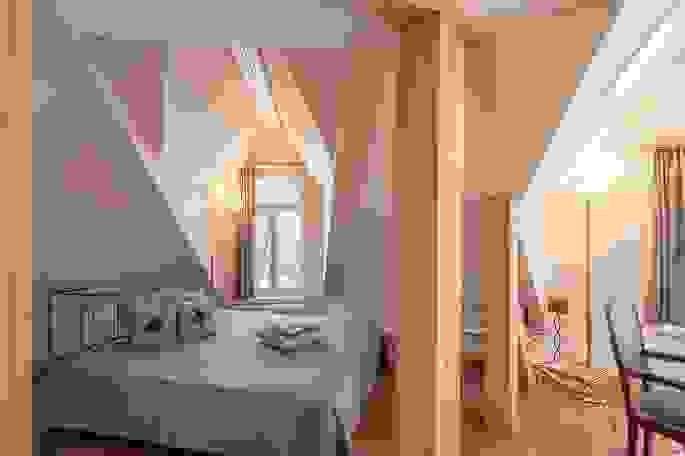 Aarmühle-Suite – offenes Schlafzimmer