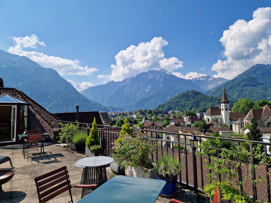 Aussicht von der Aarmühle-Suite