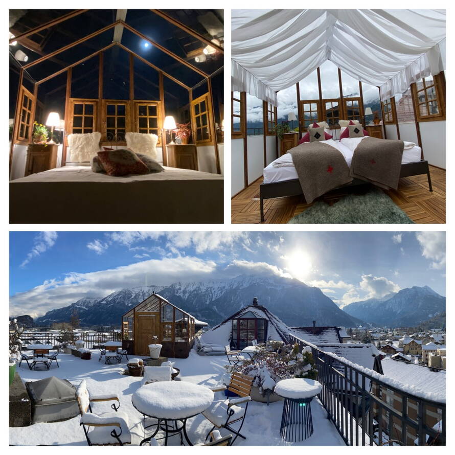Aarmühle-Suite – Dachterrasse mit Outdoor-Bett Aarmühle-Suite – Dachterrasse mit Outdoor-Bett