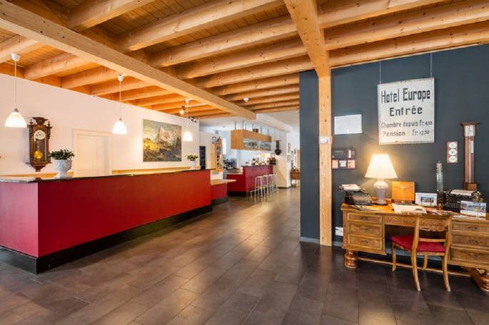 Hotel Carlton-Europe Interlaken Reception Hoteleingang Hotel Carlton-Europe Interlaken Reception Hoteleingang